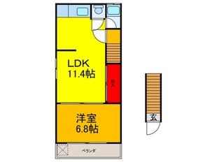 小路ハウス左棟の物件間取画像